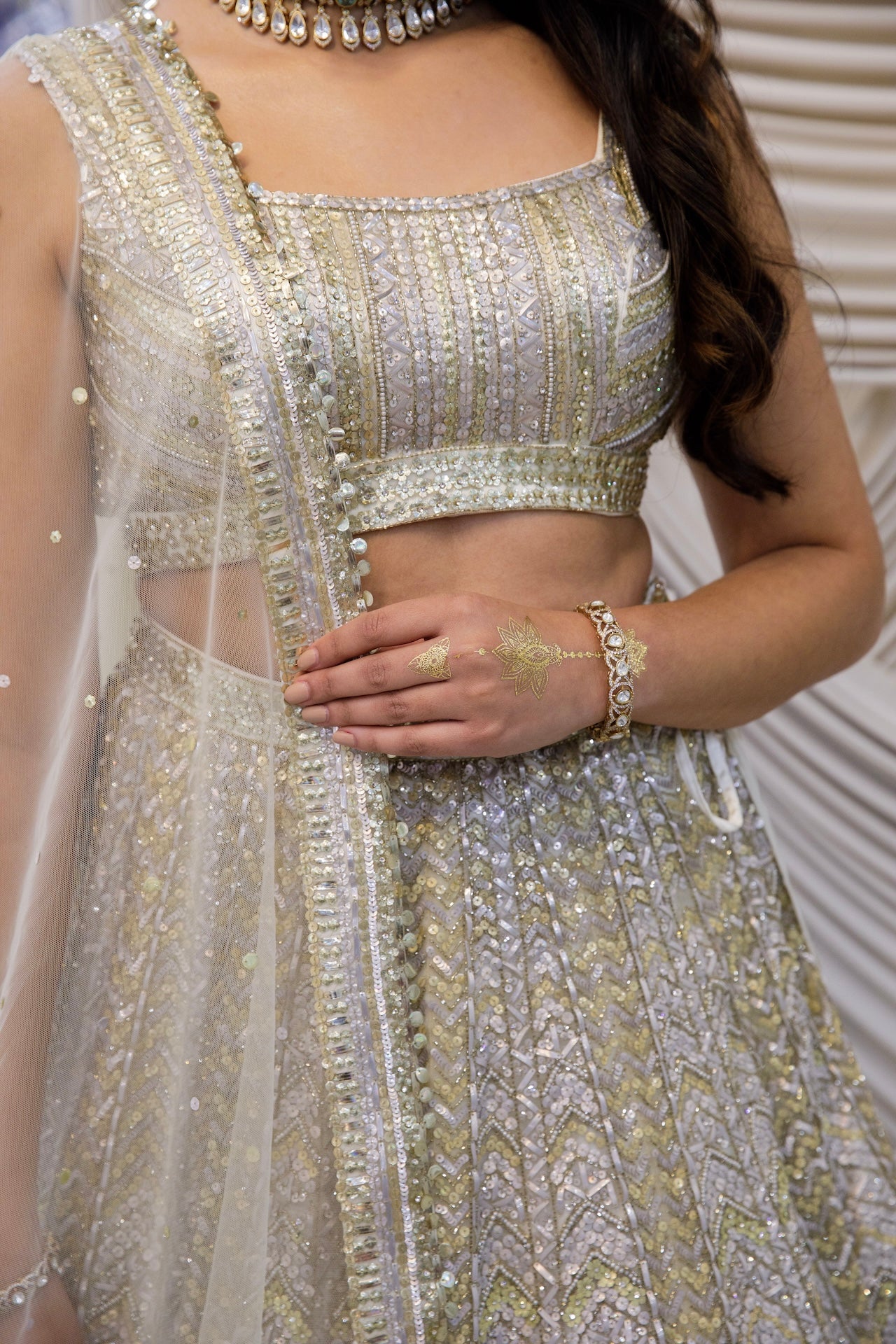 white indian bridal dress Nuriya Lehenga | South Asian Bridal Wear