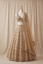Golden Mirror Lehenga
