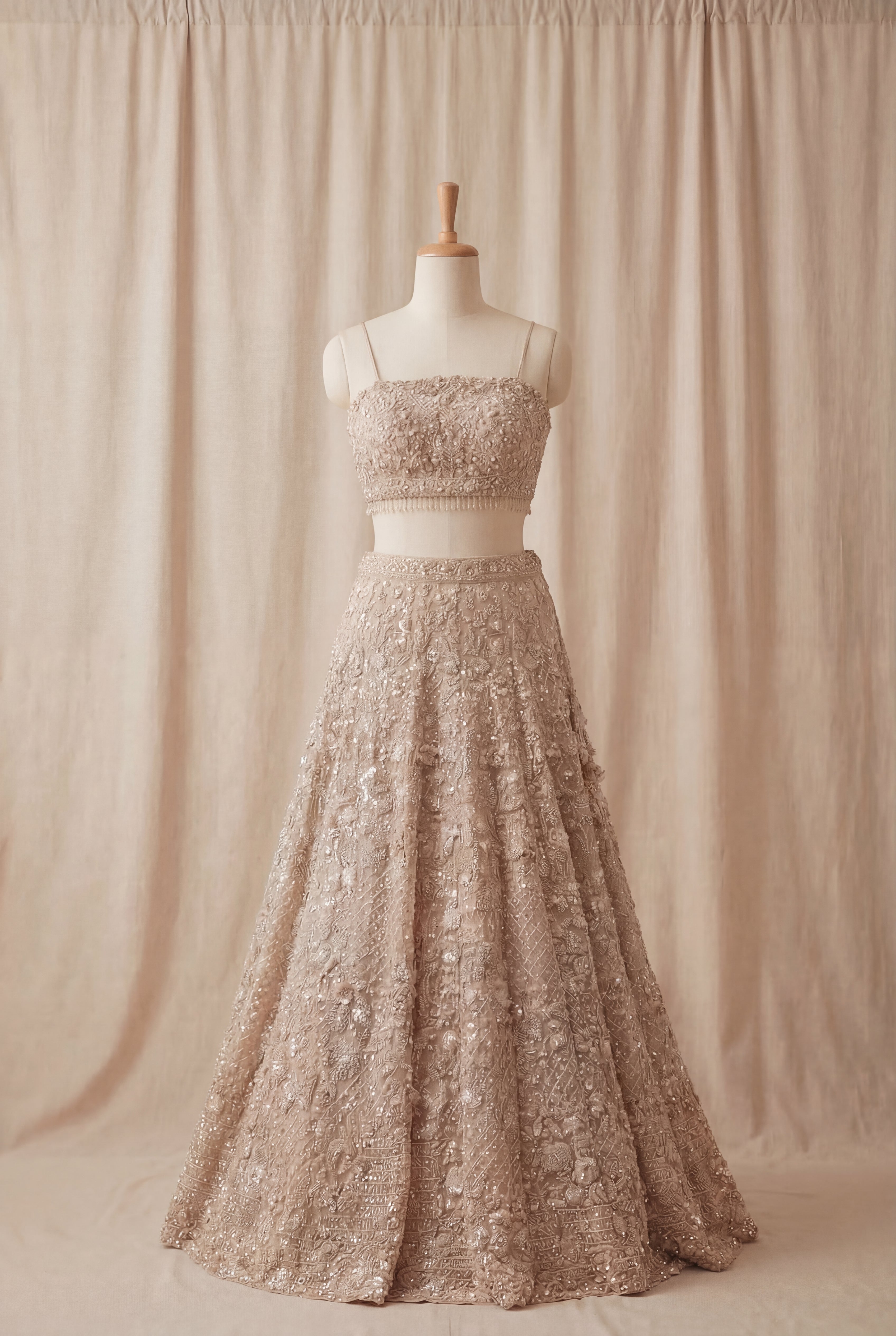 Liora Nude Lehenga - Khajana Boutique | Indian Bridal Wear Iselin NJ