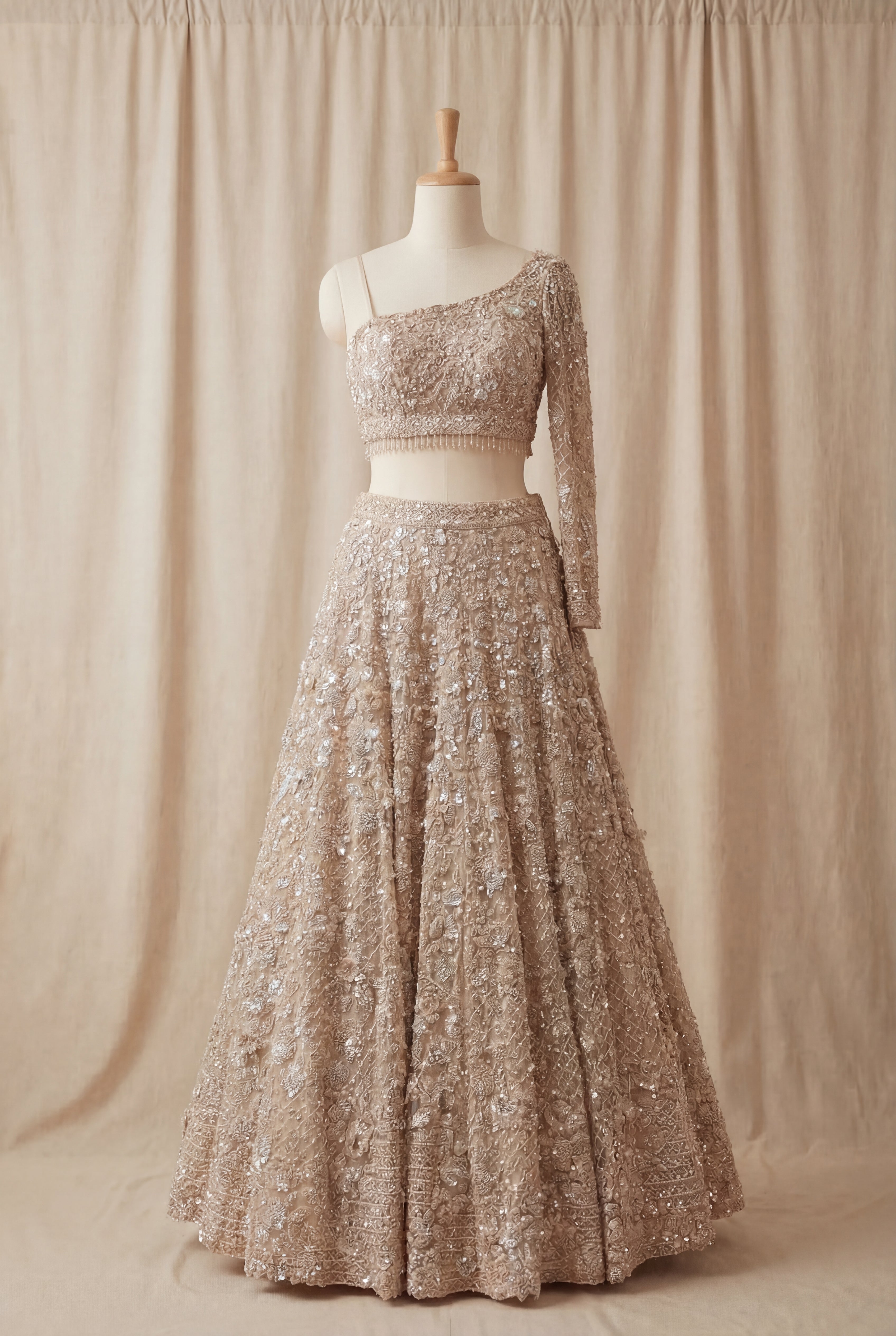 Liora Nude Lehenga - Khajana Boutique | Indian Bridal Wear Iselin NJ