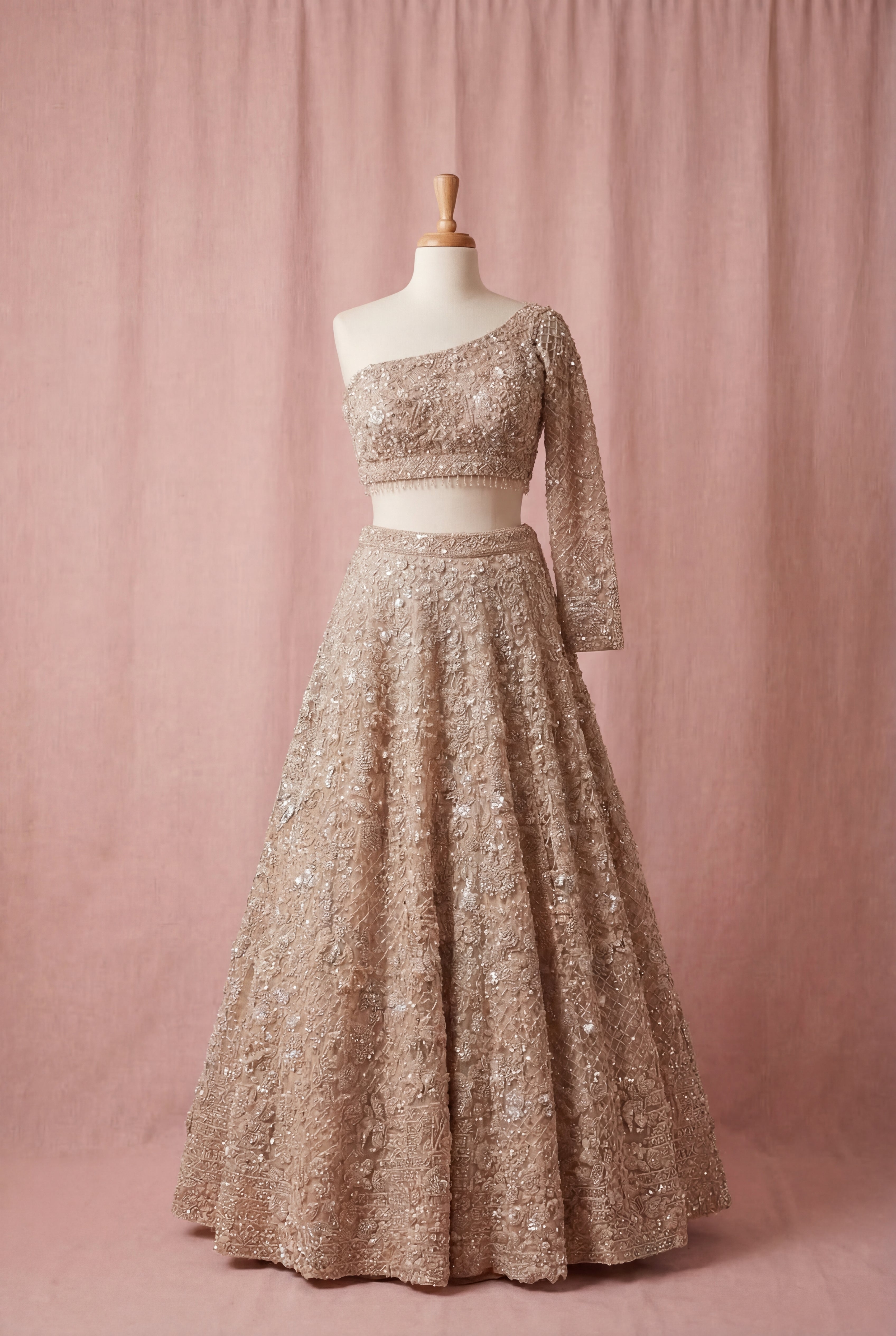 Liora Nude Lehenga - Khajana Boutique | Indian Bridal Wear Iselin NJ