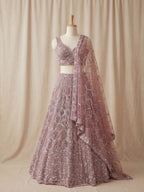 Durnaz Lilac Lehenga