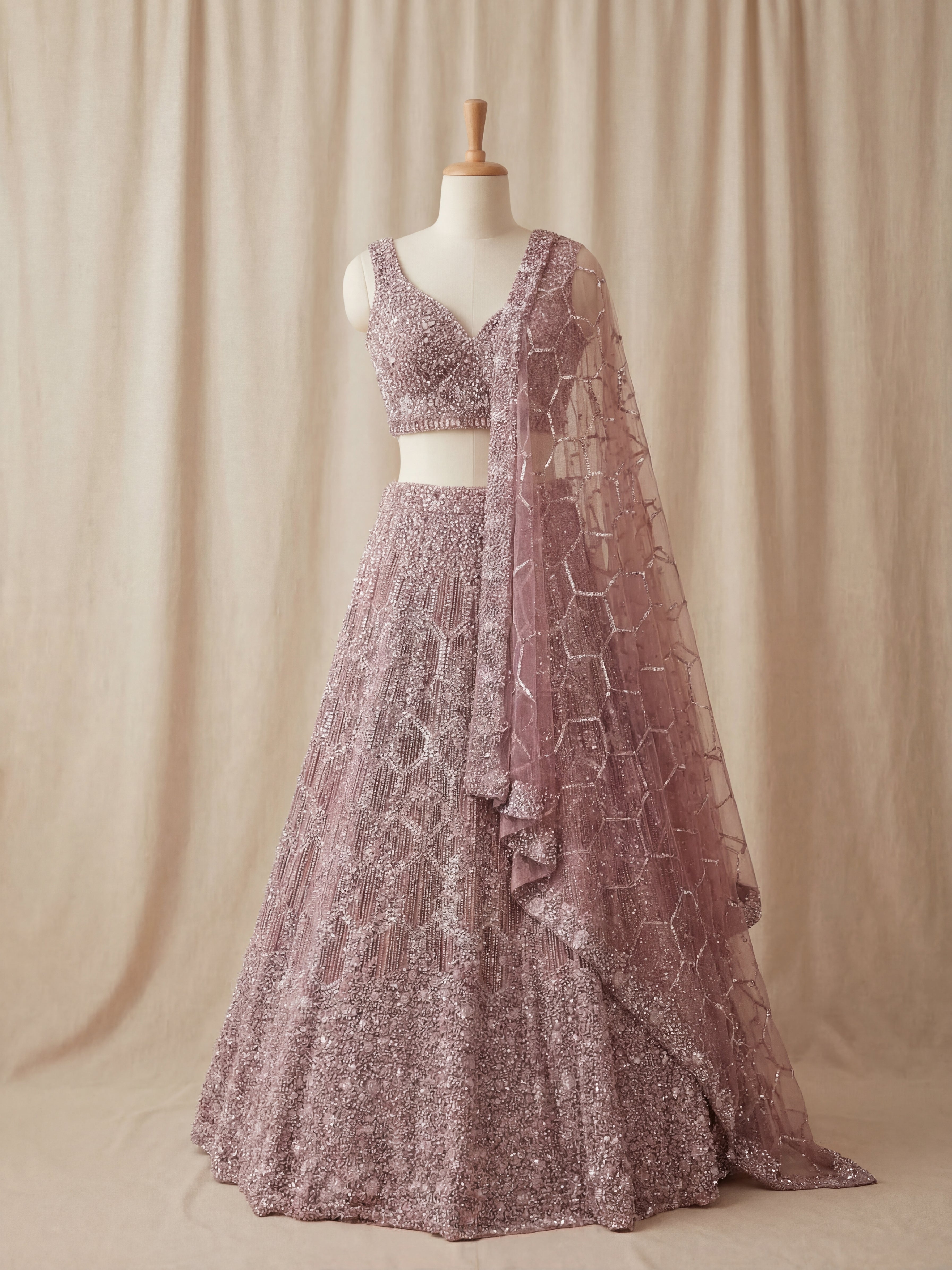 Durnaz Lilac Lehenga - Khajana Boutique | Indian Bridal Wear Iselin NJ