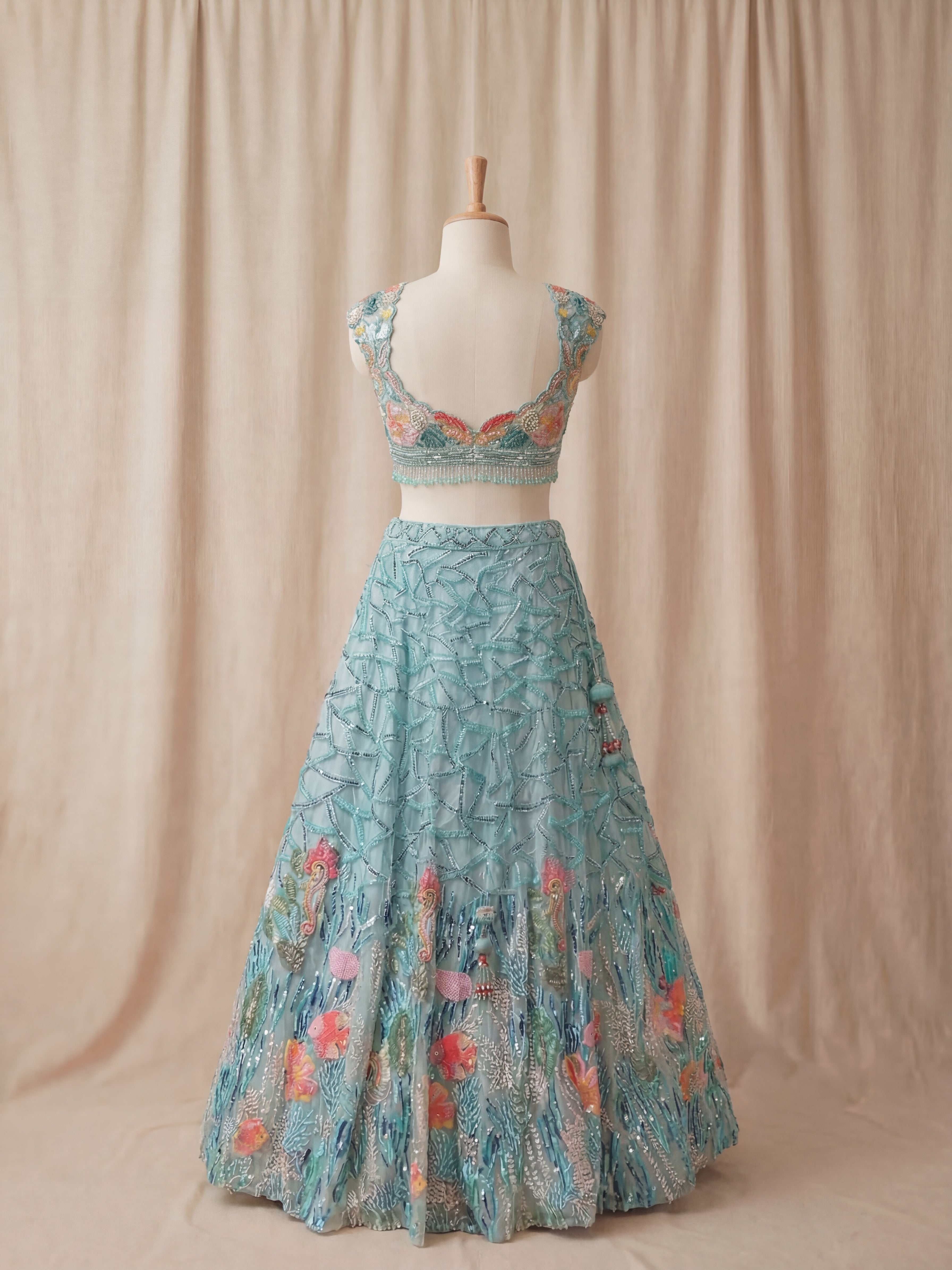 Under The Sea Lehenga - Khajana Boutique | Indian Bridal Wear Iselin NJ