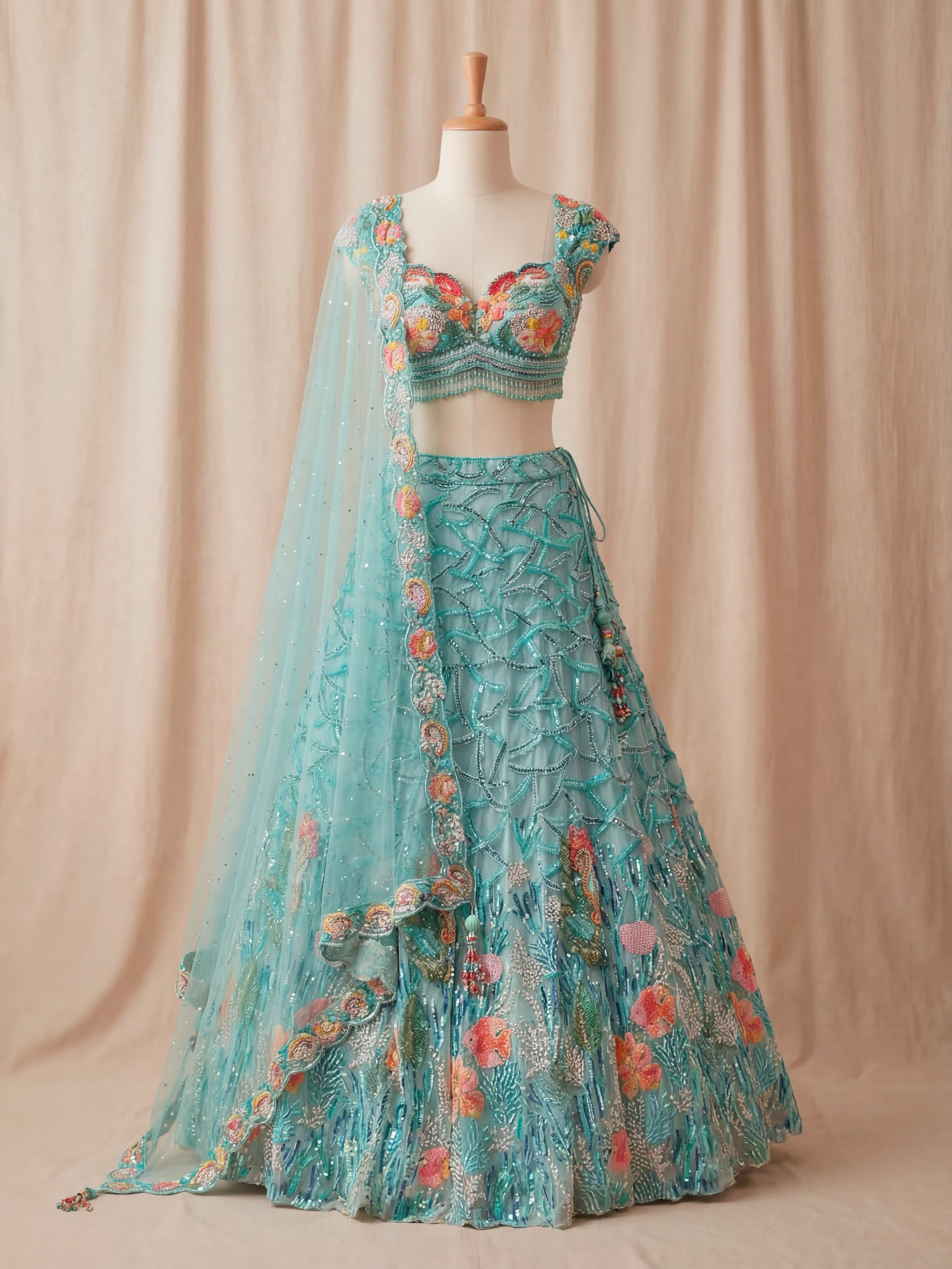 Under The Sea Lehenga - Khajana Boutique | Indian Bridal Wear Iselin NJ