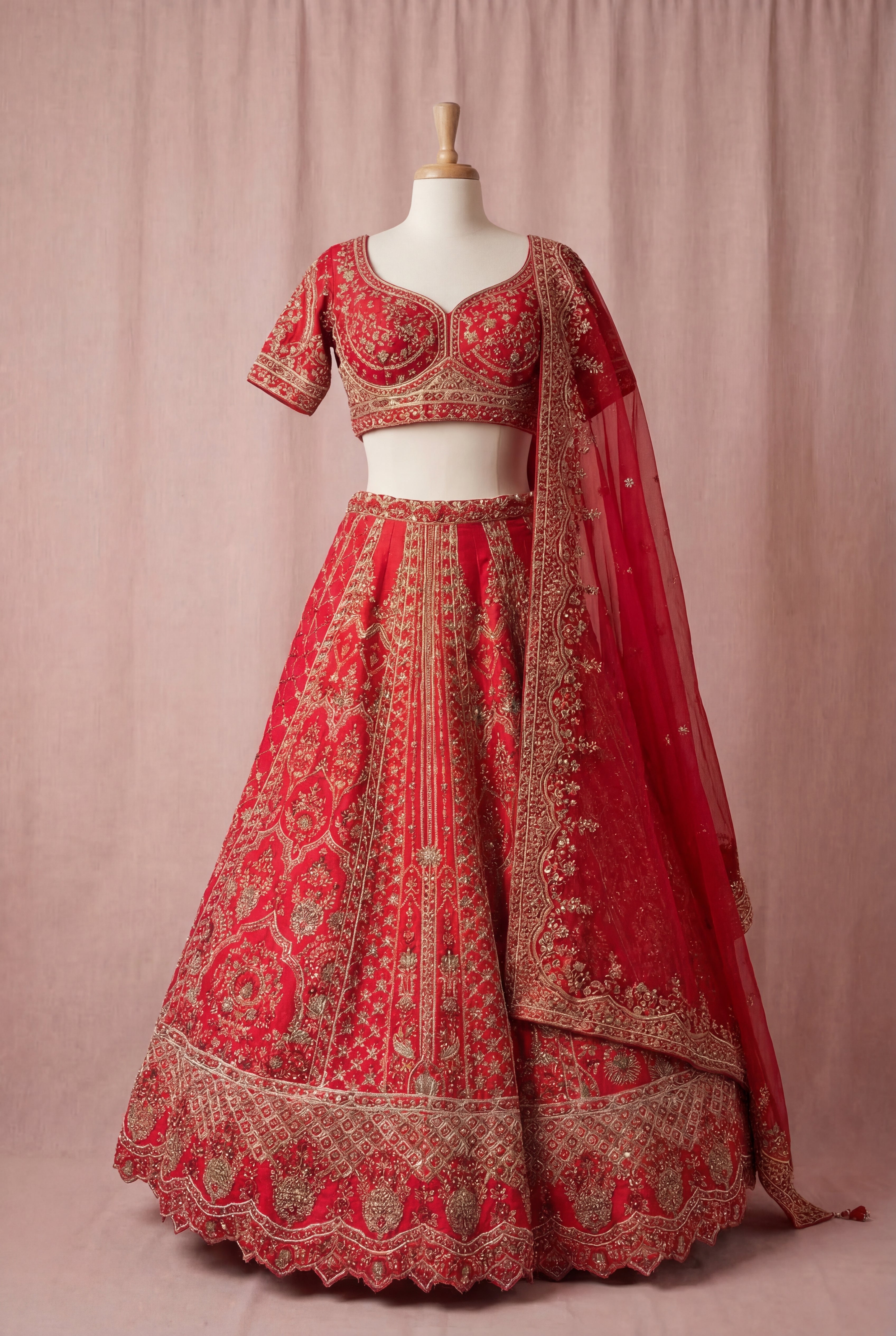 Lal Khwaja Lehenga - Khajana Boutique | Indian Bridal Wear Iselin NJ