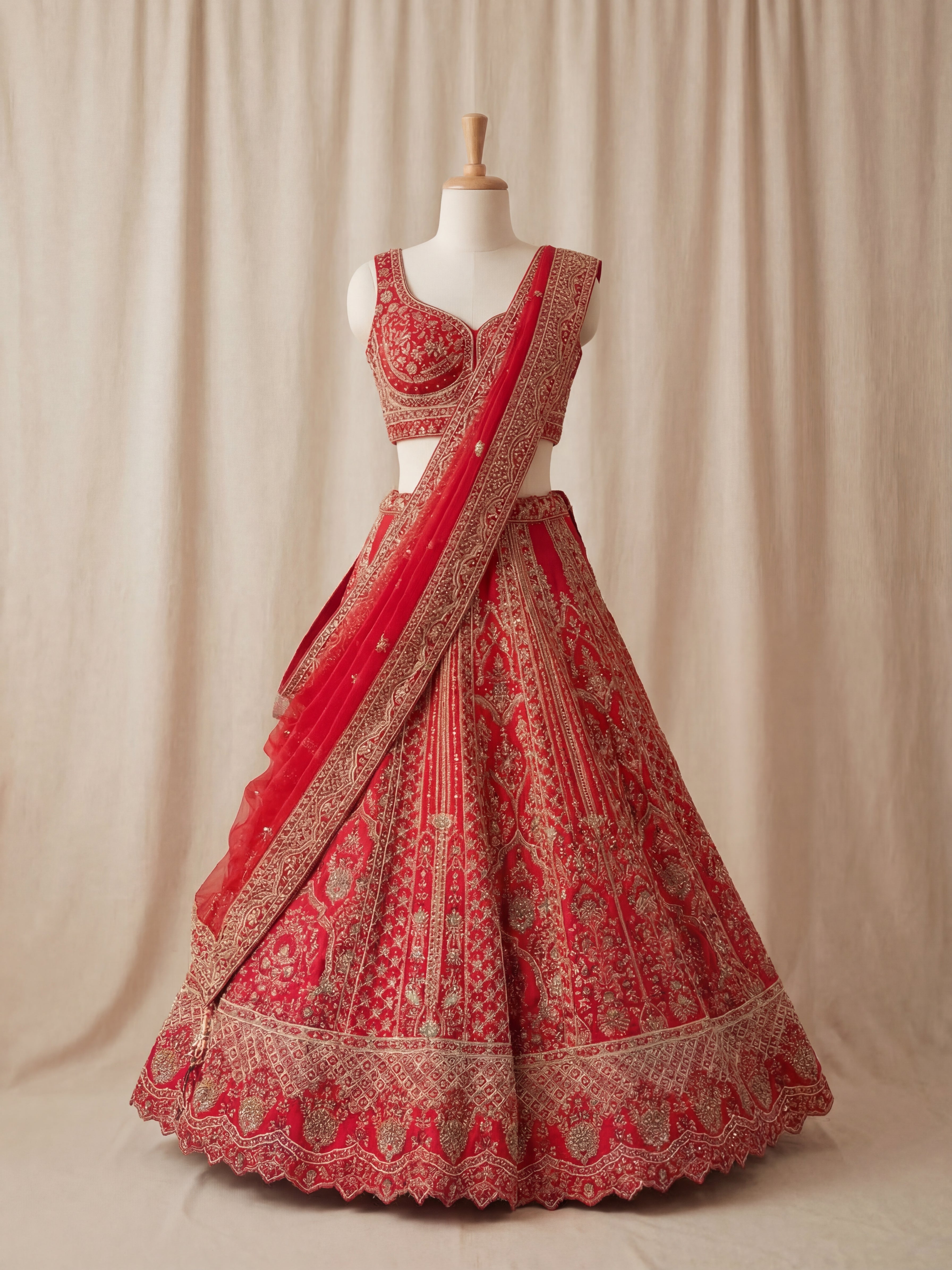 Lal Khwaja Lehenga - Khajana Boutique | Indian Bridal Wear Iselin NJ