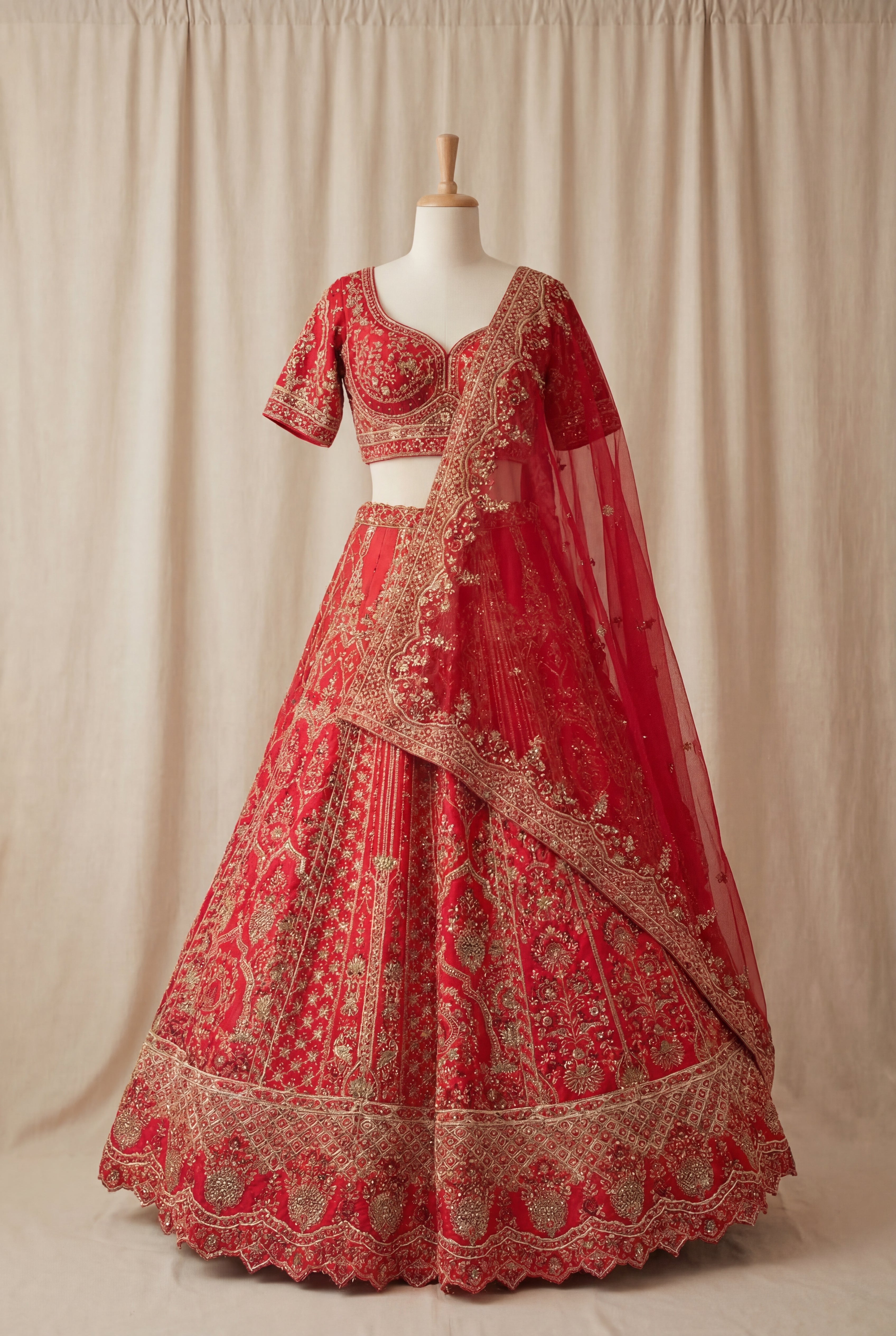 Lal Khwaja Lehenga - Khajana Boutique | Indian Bridal Wear Iselin NJ