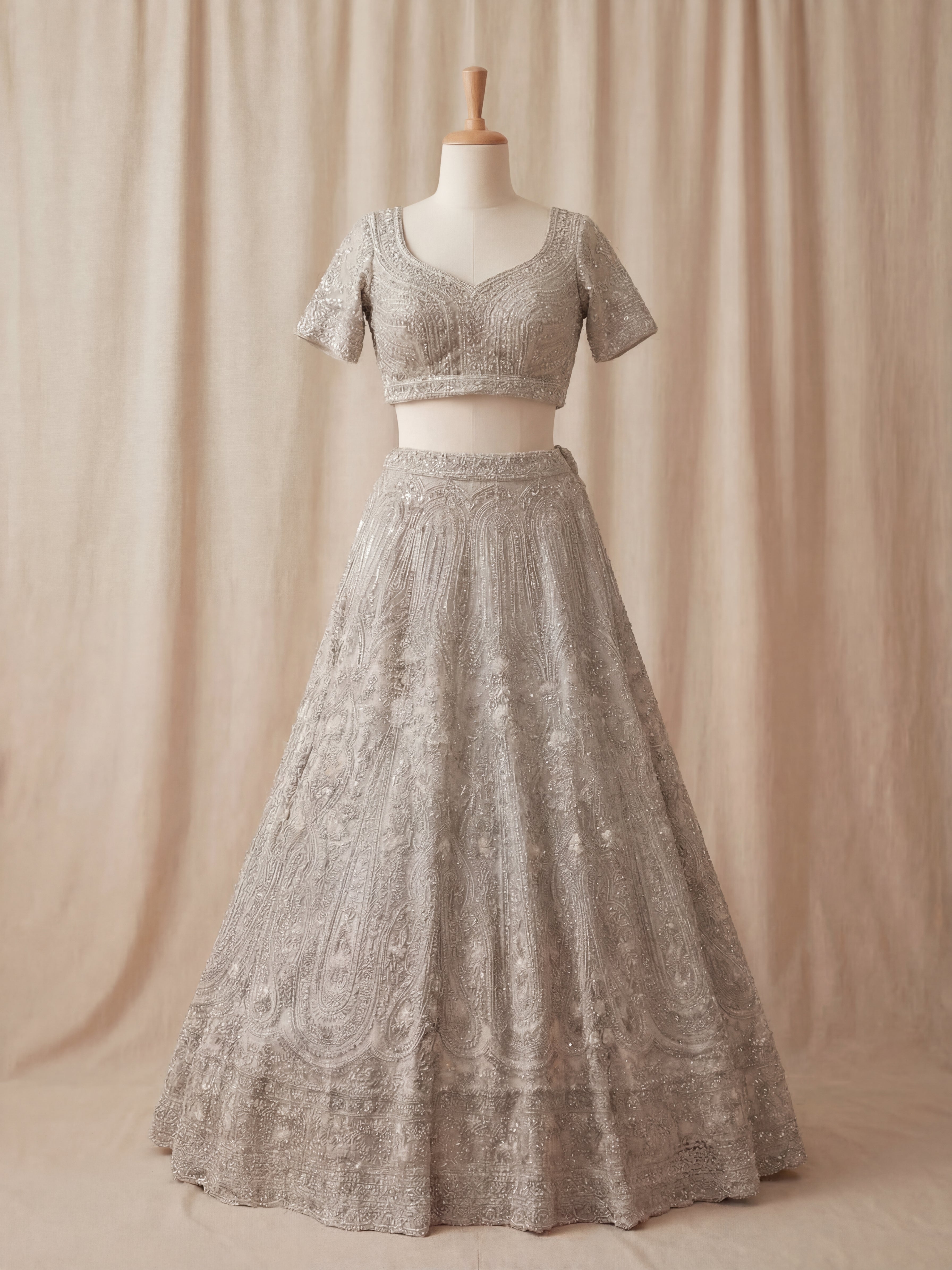 Sheesh Mahal Lehenga - Khajana Boutique | Indian Bridal Wear Iselin NJ