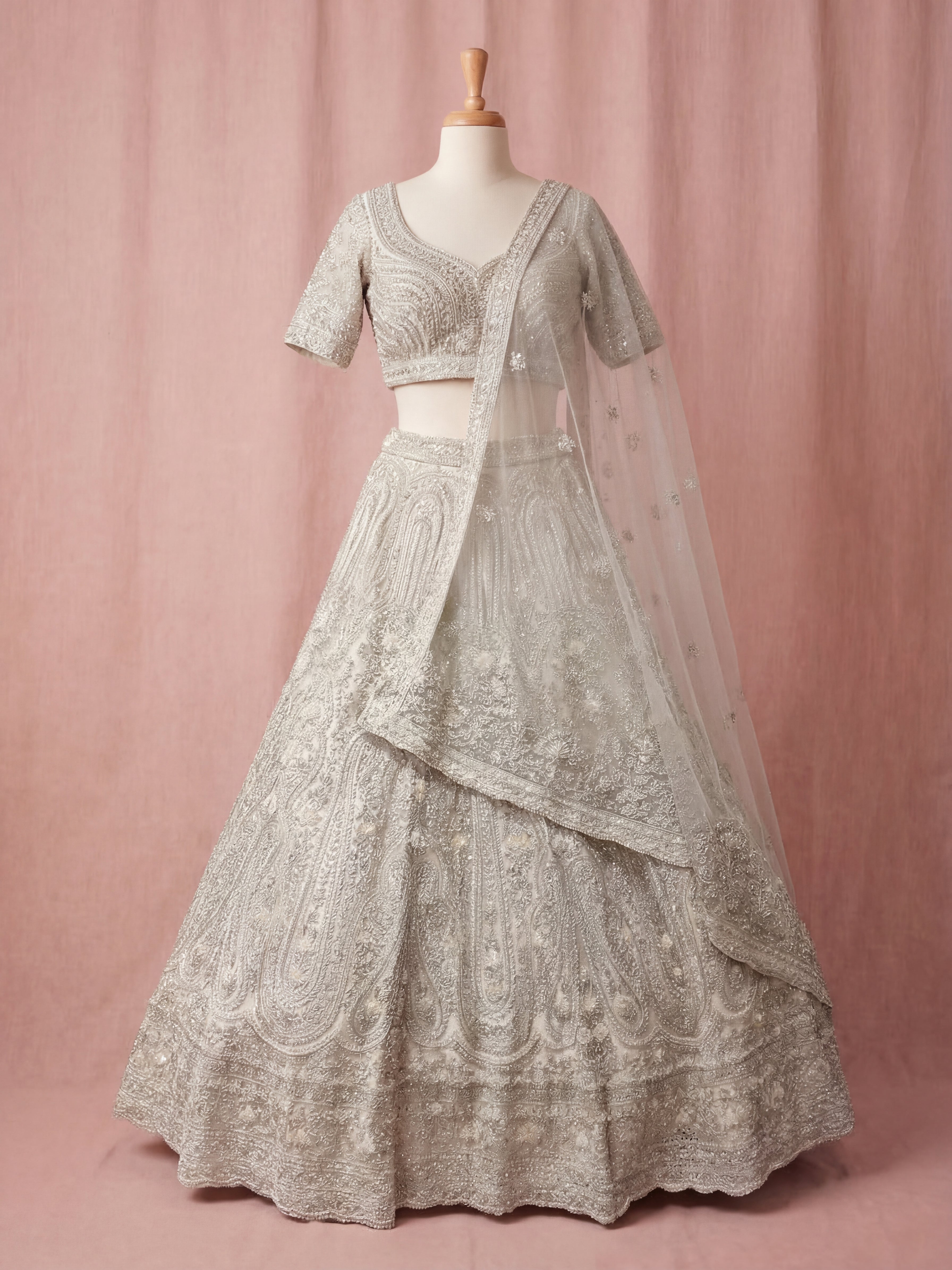 Sheesh Mahal Lehenga - Khajana Boutique | Indian Bridal Wear Iselin NJ